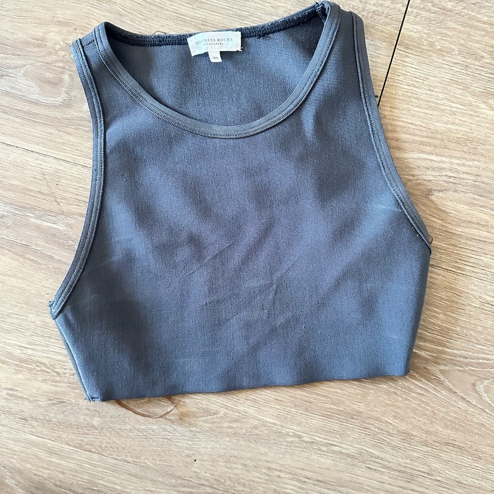 House of CB/Mistress Rocks Sleeveless Crop Tank Top